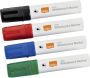Nobo Glide Jumbo whiteboardmarker beitelvormige punt pak van 4 stuks geassorteerde kleuren - Thumbnail 2