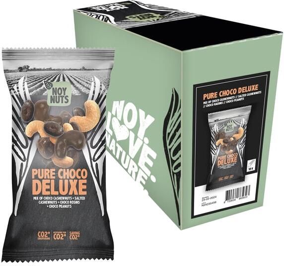 NoyNuts Cashewnoten pure choco deluxe mix zak 45 gram