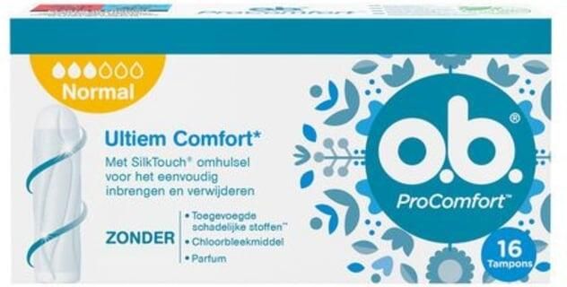 O.B. Tampons OB ProComfort Normal 16 stuks - Foto 2