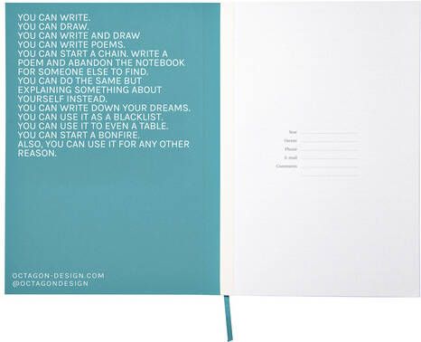OctÃ gon Notitieboek Octagon DOUBTS A5 135x200mm dots blauw - Foto 2