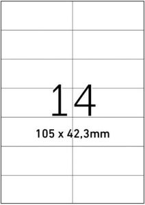 Office Etiket A4 105X42 3 14X