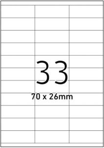 Office Etiket A4 70X26 33X