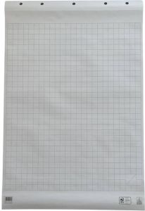 Work papierblok voor flipcharts geruit ft 65 x 98 cm blok van 50 vel