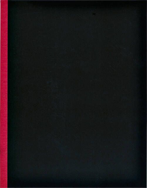 Office Kasboek 165x210mm 160blz 1 kolom rode rug assorti