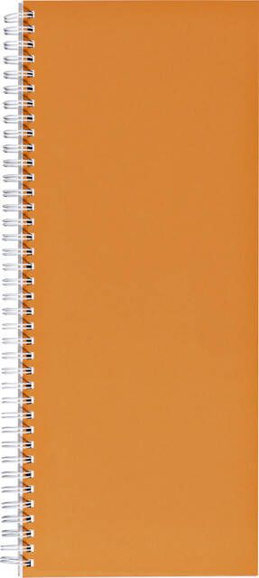 Office Notitieboek 135x330mm lijn 160blz 70gr spiraal oranje