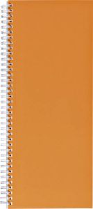 Office Notitieboek 135x330mm lijn 160blz 70gr spiraal oranje