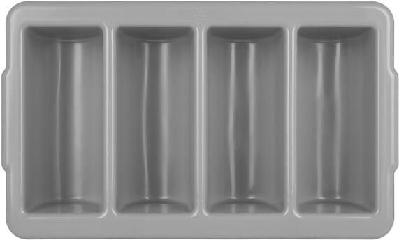 Olympia Bestekbak Kristallon 4 vakken GN 1 1 grijs