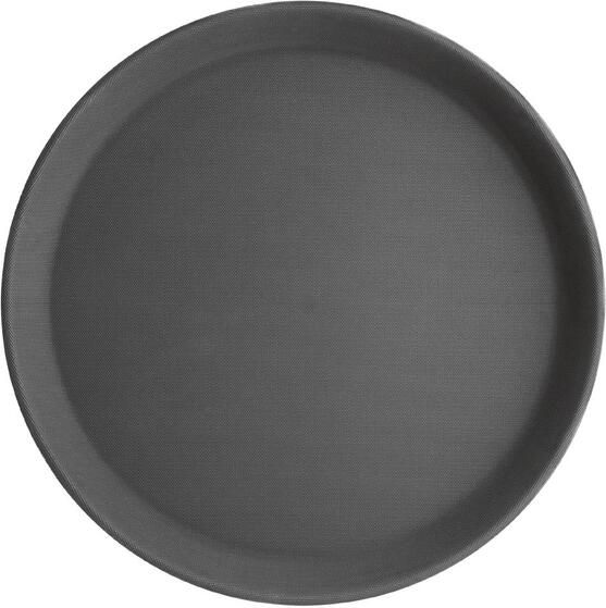 Olympia Dienblad Kristallon antislip rond Ø35.6cm PP zwart