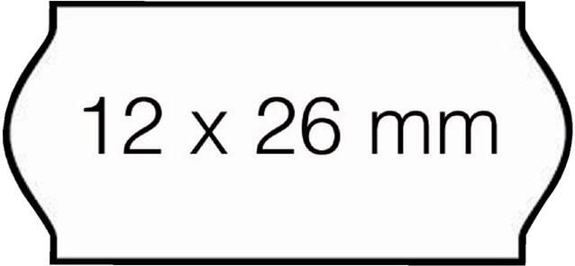 Open-Data Prijsetiket 12x26mm C6 permanent wit 1500 stuks