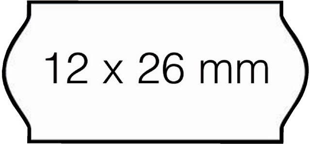 Open-Data Prijsetiket 12x26mm C6 afneembaar wit