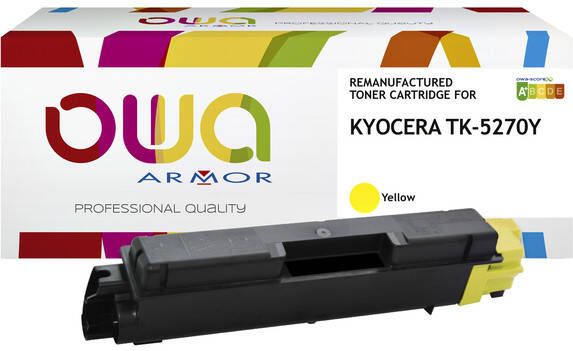 OWA Toner alternatief tbv Kyocera TK-5270Y geel