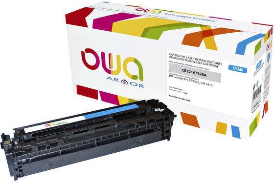 OWA (OAR) Tonercartridge OWA alternatief tbv HP CE321A blauw - Foto 1