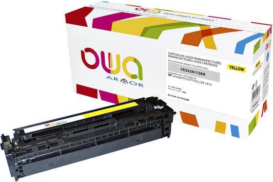 OWA (OAR) Tonercartridge OWA alternatief tbv HP CE322A geel - Foto 1