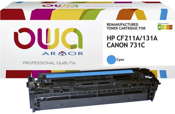 OWA (OAR) Tonercartridge OWA alternatief tbv HP CF211A blauw