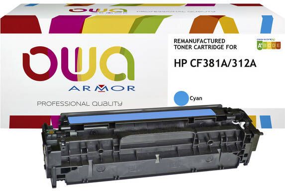 OWA (OAR) Tonercartridge OWA alternatief tbv HP CF381A blauw