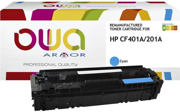 OWA (OAR) Tonercartridge OWA alternatief tbv HP CF401A blauw