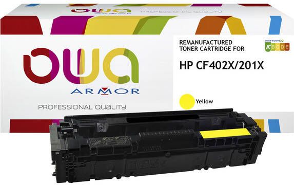 OWA (OAR) Tonercartridge OWA alternatief tbv HP CF402X geel