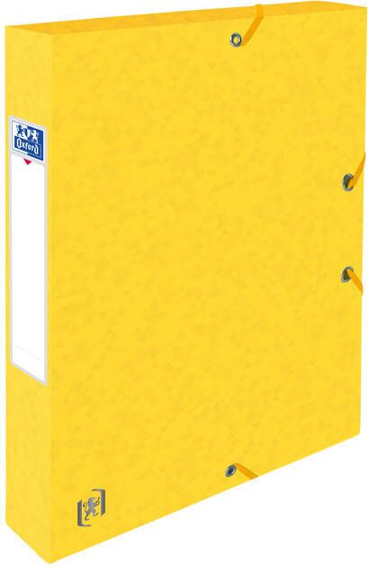 Oxford Elastobox Top File+ A4 40mm geel