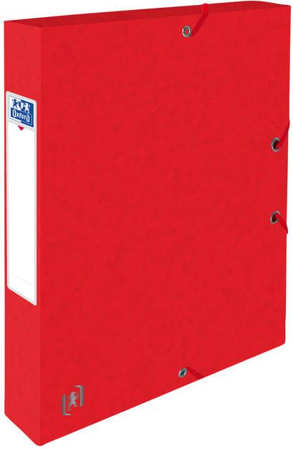 Oxford Elastobox Top File+ A4 40mm rood