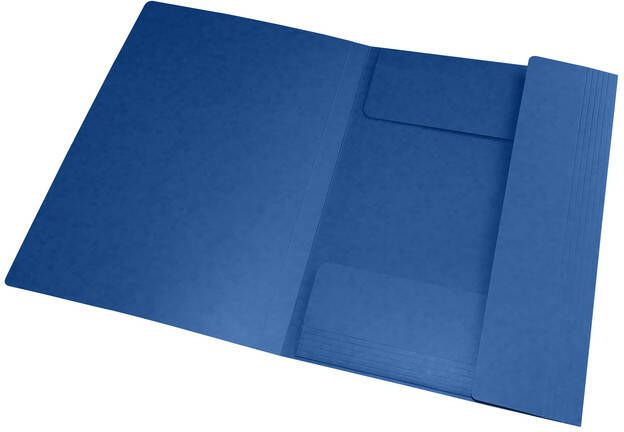 Oxford Elastomap Top File+ A4 3 kleppen 390gr blauw - Foto 1