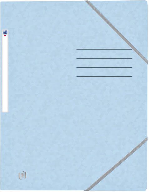 Oxford Elastomap Top File+ A4 3 kleppen 390gr pastel blauw