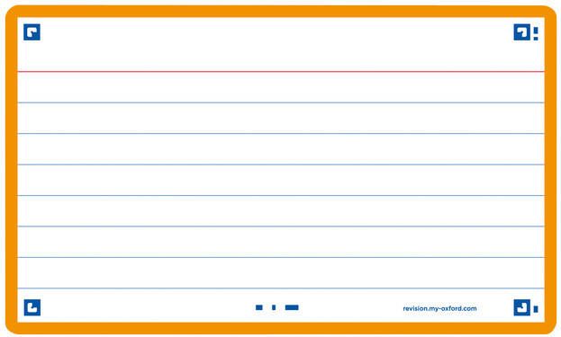 Oxford Flashcard 2.0 75x125mm 80vel 250gr lijn oranje