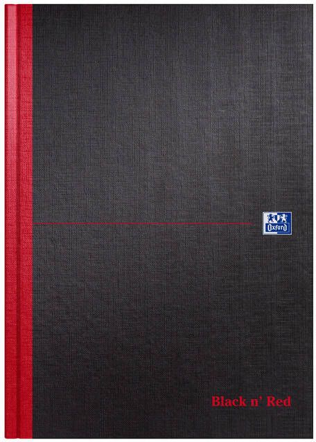 Oxford Notitieboek Black n'Red A4 96vel blanco