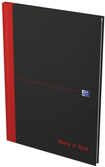 Oxford Notitieboek Black n'Red A4 96vel ruit 5mm