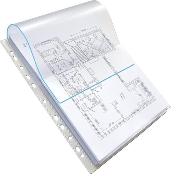 HAMELIN OXFORD showtas harmonica met klep A4 11 gaats PP 200ÃÂµ glashelder kleurloos pak 10 - Foto 2