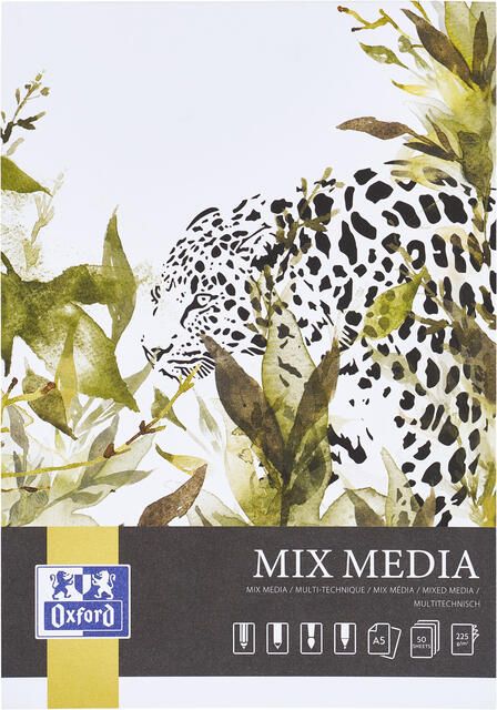 Oxford Tekenblok Mix Media A5 50 vel 225 gram
