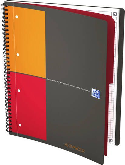 Oxford Spiraalblok International Activebook A4+ ruit 5mm