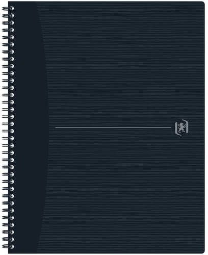 Oxford Origin spiraalschrift ft A4+ 140 bladzijden gelijnd zwart