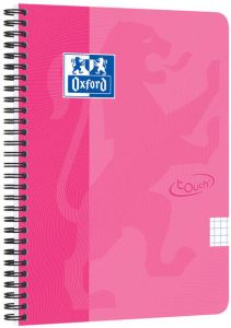 Oxford School Touch spiraalblok ft A5 140 bladzijden geruit 5 mm roze