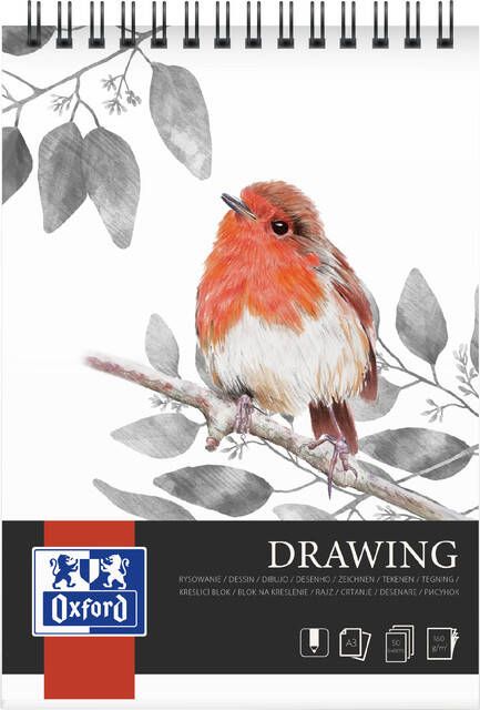 Oxford Tekenblok Drawing A3 spiraal 30vel 160gr
