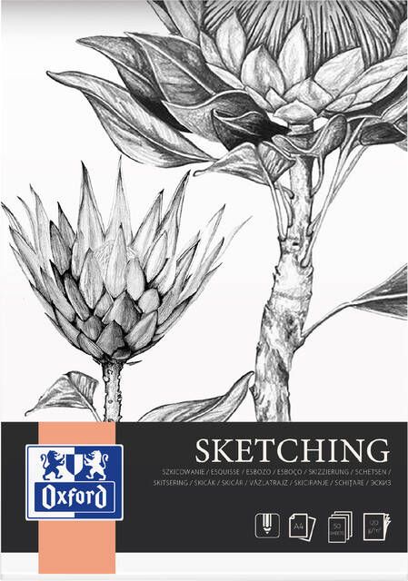 Oxford Tekenblok Sketching A4 50vel 120gr