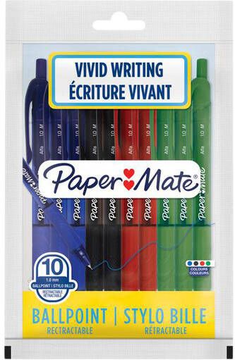Paper Mate BALPEN ALFA 1.0MM BLISTERÀ 10 STUKS ASSORTI