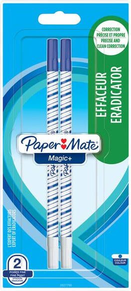 Paper Mate Correctie(pen) Magic Eradicator blauw fijn blister Ã  2 stuks
