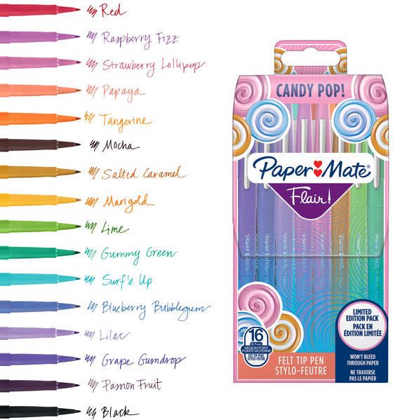 Paper Mate Fineliner Flair Candy Pop wallet Ã  16 kleuren - Foto 3