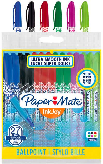 Elmer's Balpen Paper Mate Inkjoy 100 Wrap set Ã  6 kleuren 27 stuks - Foto 2