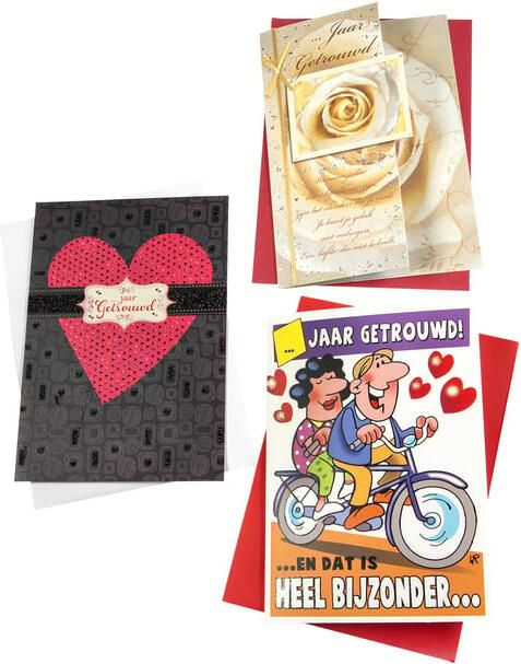 Paperclip Wenskaart huwelijksjubileum navulsetà 6 stuks - Foto 2