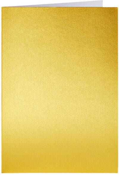 Papicolor Correspondentiekaart dubbel 105x148mm metallic goud pak Ã  6 stuks