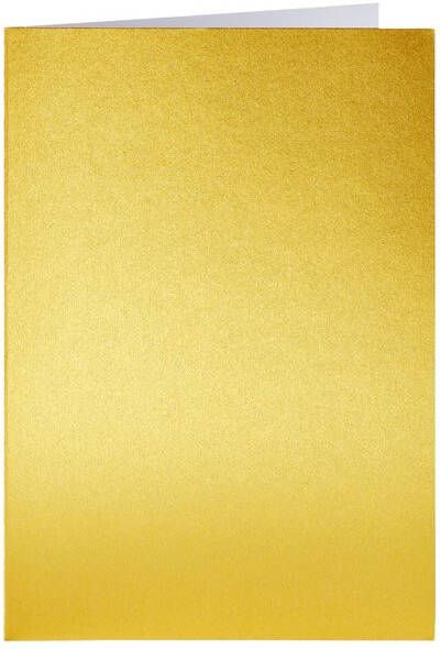 Papicolor Correspondentiekaart dubbel 105x148mm metallic goud pak Ã  6 stuks