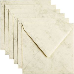 Papicolor Envelop 140x140mm marble Ivoor