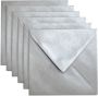 Papicolor Envelop 140x140mm metallic zilver - Thumbnail 3