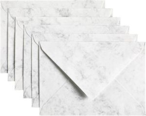 Papicolor Envelop C6 114x162mm marble grijs