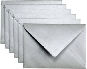 Papicolor Envelop C6 114x162mm metallic zilver