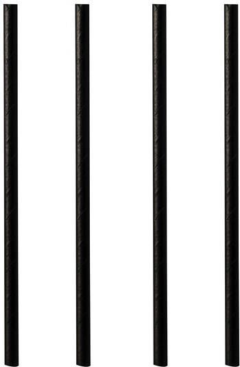 Papstar Drinkrietje 250mm papier zwart 100 stuks - Foto 1