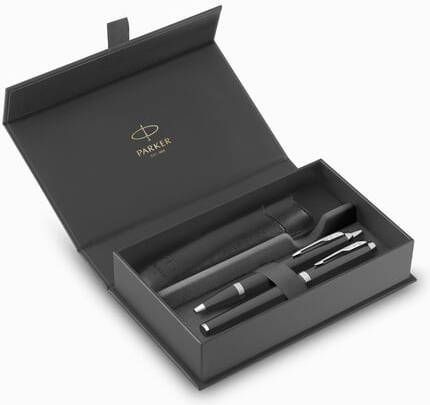 Parker Balpen en vulpen IM met etui black CT medium 3 stuks