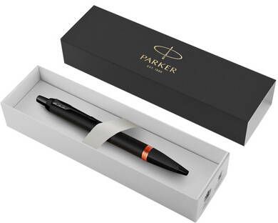 Parker IM Vibrant Rings balpen zwart met oranje accenten