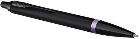 Parker IM Vibrant Rings balpen zwart met paarse accenten - Foto 3